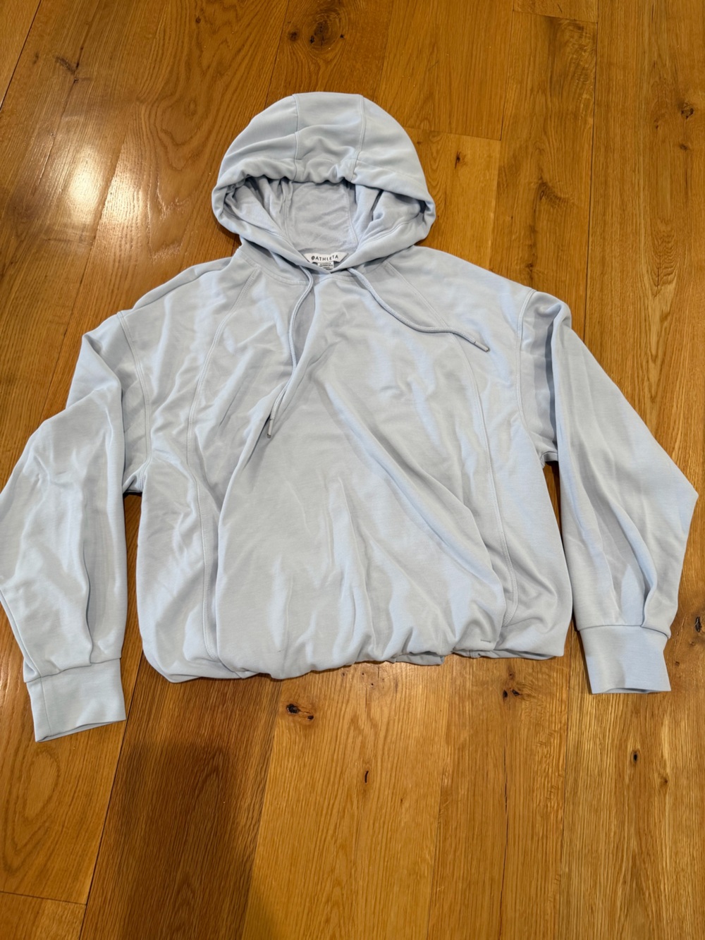 Athleta Seasoft Bubble Hem Hoodie Snowflake Blue Size S